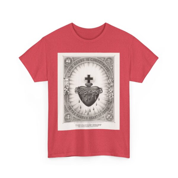 Sacred Heart Graphic Unisex Heavy Cotton Tee - Vintage Design - Image 11