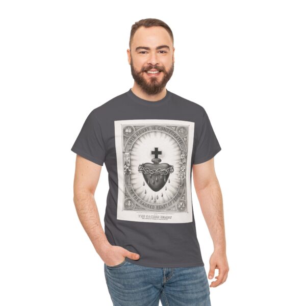 Sacred Heart Graphic Unisex Heavy Cotton Tee - Vintage Design - Image 8