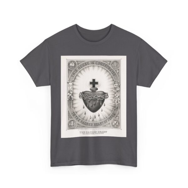 Sacred Heart Graphic Unisex Heavy Cotton Tee - Vintage Design - Image 6