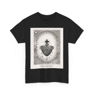 Sacred Heart Graphic Unisex Heavy Cotton Tee - Vintage Design