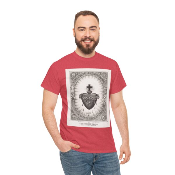 Sacred Heart Graphic Unisex Heavy Cotton Tee - Vintage Design - Image 13